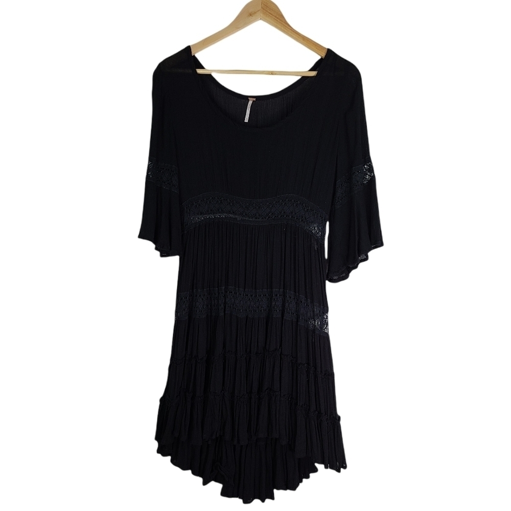 Free People‎ Tunic Dress Bell Sleeve Lace